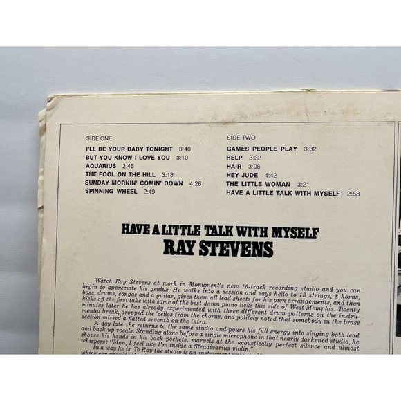 Ray Stevens Have a Little Talk with Myself Vinyl LP Promo 1969 Monument 18134 - Picture 6 of 6